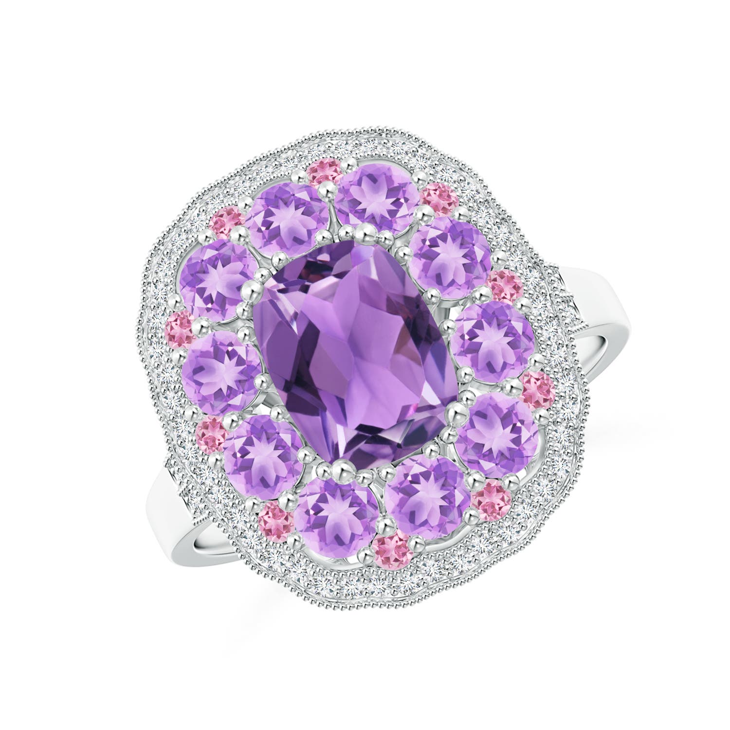 AA - Amethyst / 2.58 CT / 14 KT White Gold