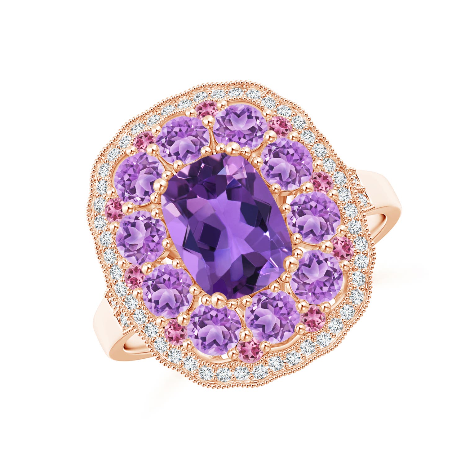 AAA - Amethyst / 2.58 CT / 14 KT Rose Gold