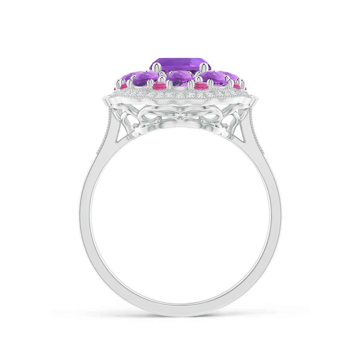 AAA - Amethyst / 2.58 CT / 14 KT White Gold