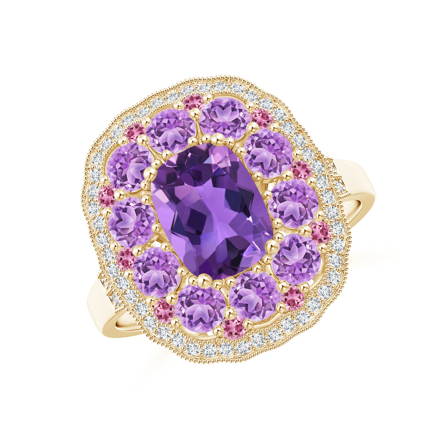 AAA - Amethyst / 2.58 CT / 14 KT Yellow Gold