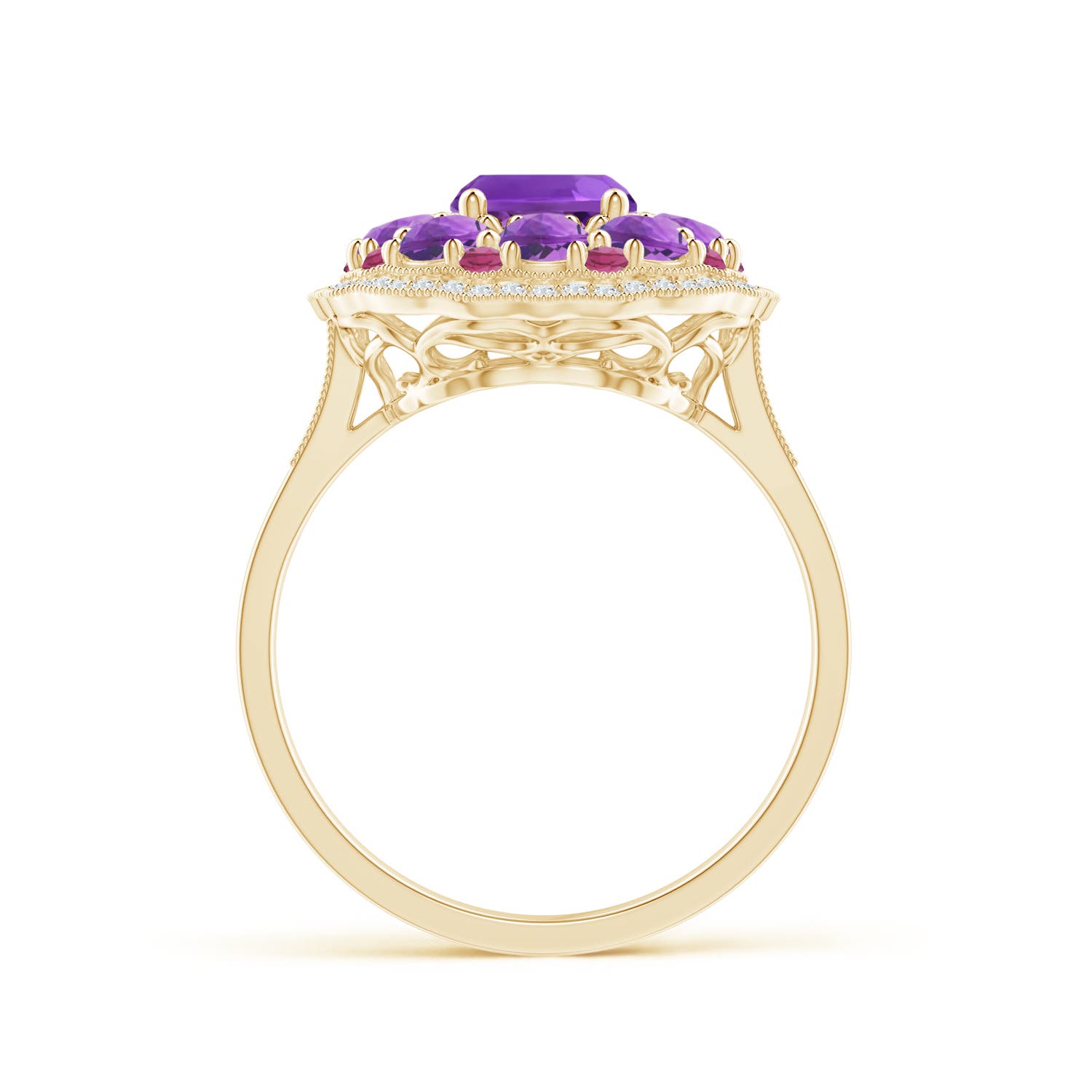 AAAA - Amethyst / 2.58 CT / 14 KT Yellow Gold