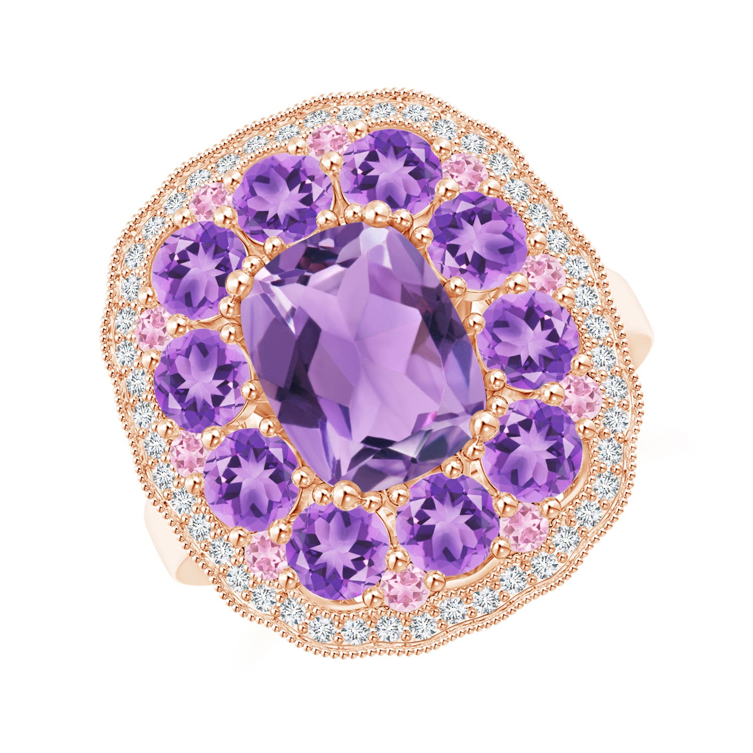 A - Amethyst / 4.12 CT / 14 KT Rose Gold