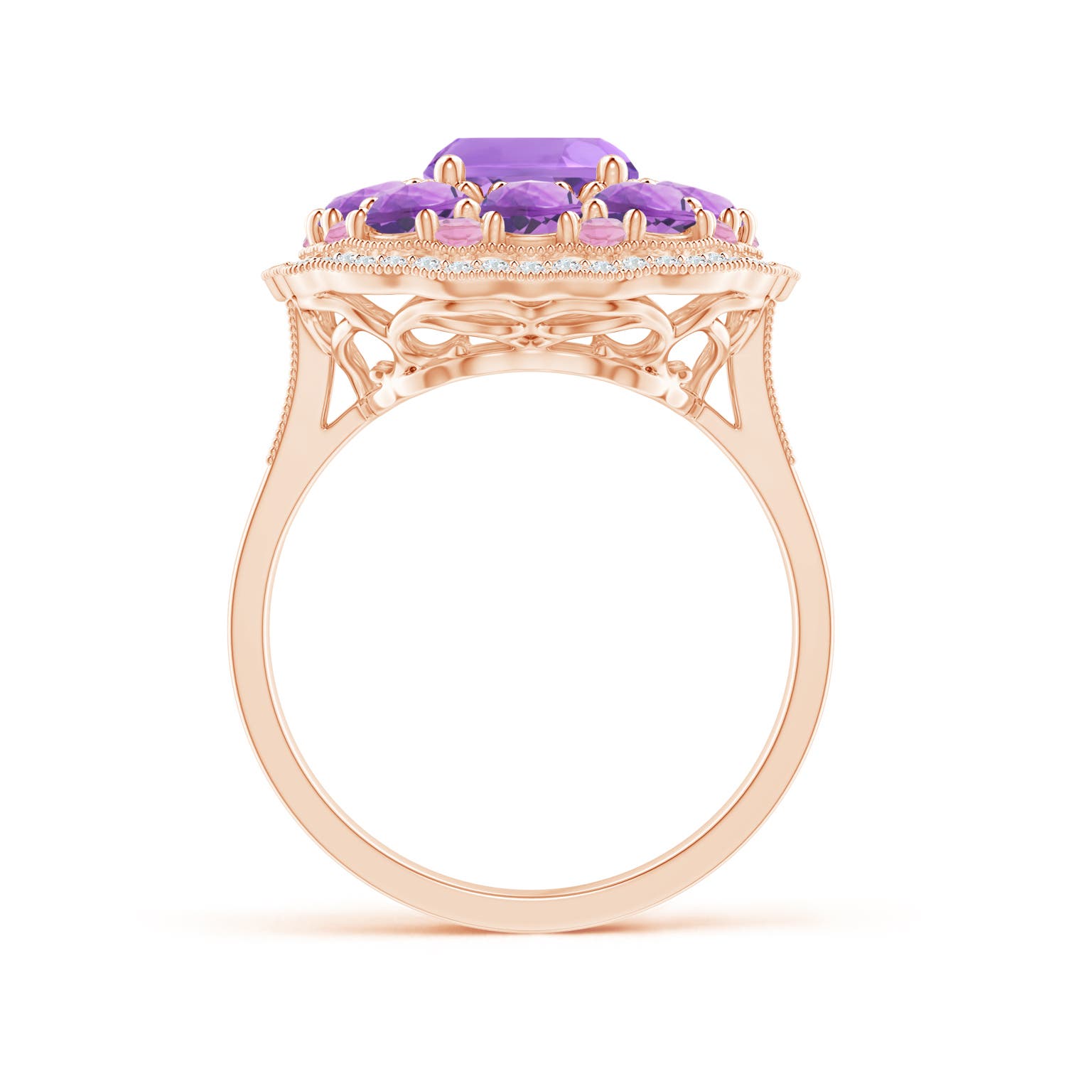 A - Amethyst / 4.12 CT / 14 KT Rose Gold