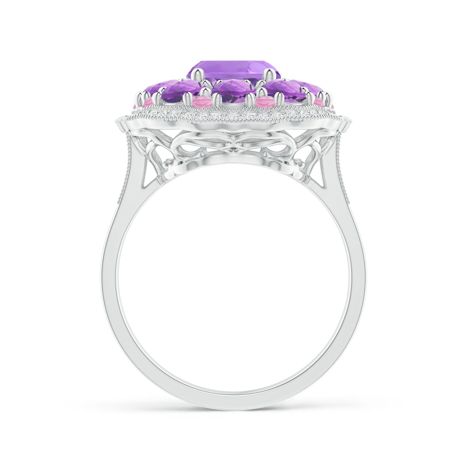 A - Amethyst / 4.12 CT / 14 KT White Gold