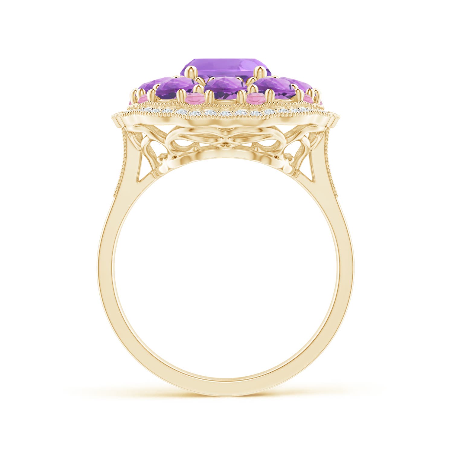 A - Amethyst / 4.12 CT / 14 KT Yellow Gold