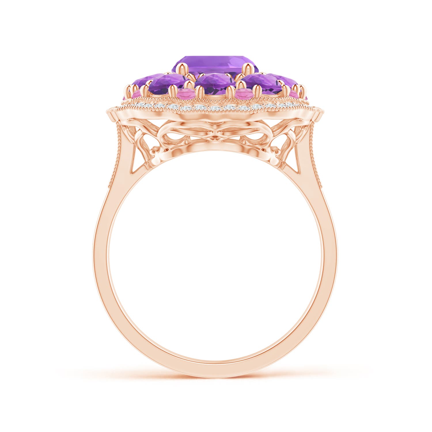 AA - Amethyst / 4.12 CT / 14 KT Rose Gold