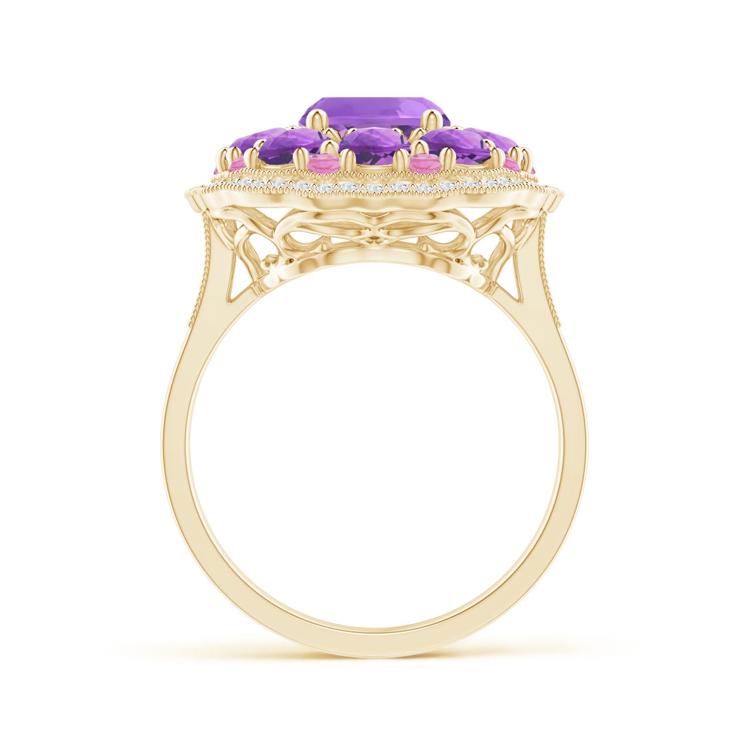 AA - Amethyst / 4.12 CT / 14 KT Yellow Gold