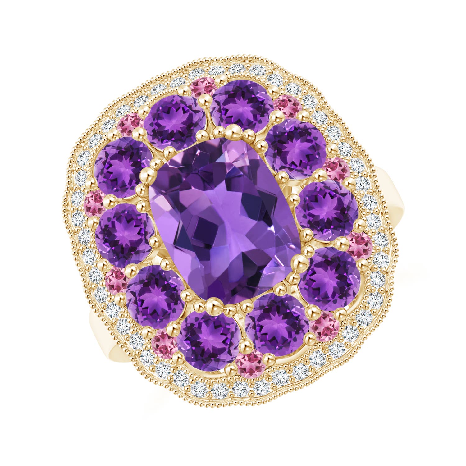 AAA - Amethyst / 4.12 CT / 14 KT Yellow Gold