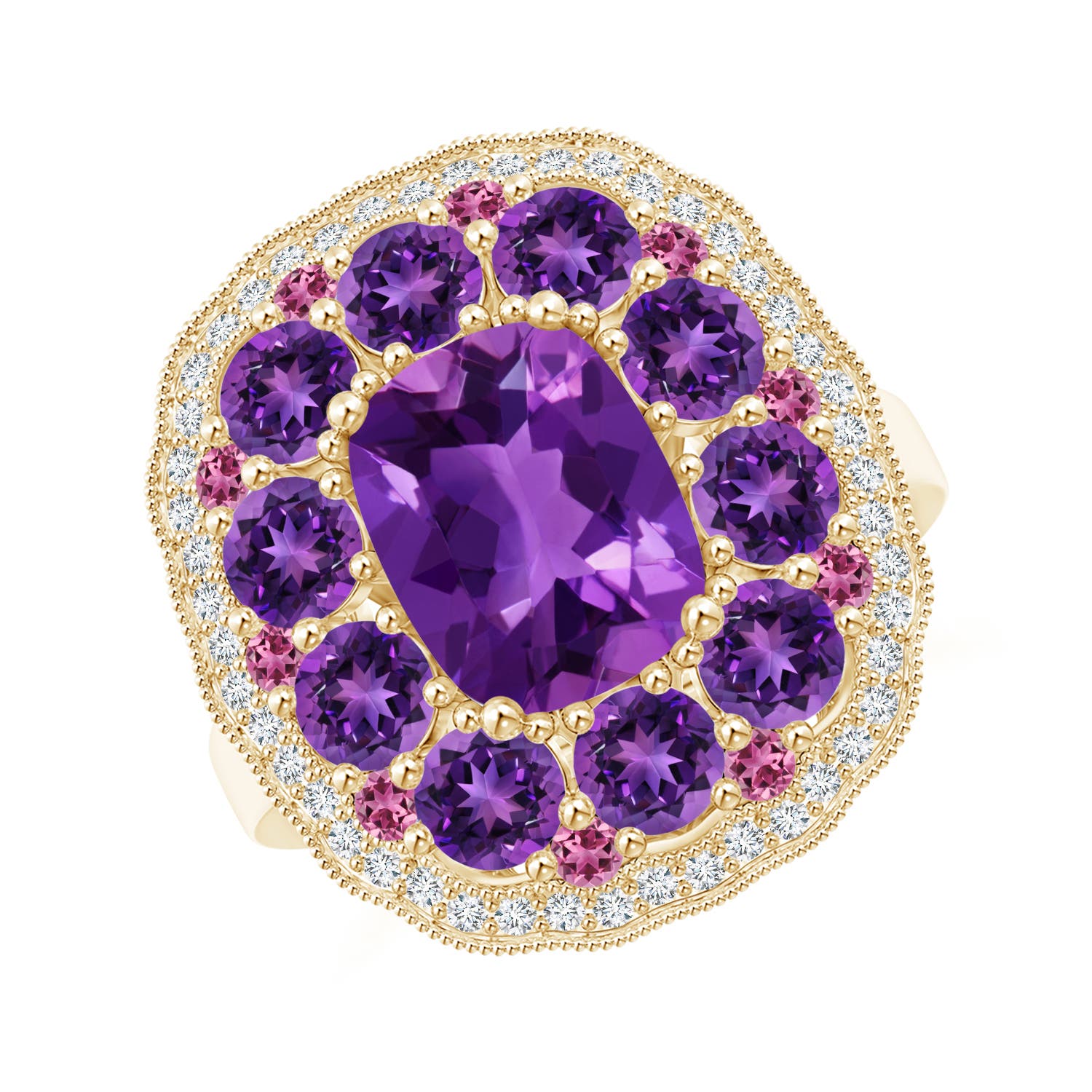 AAAA - Amethyst / 4.12 CT / 14 KT Yellow Gold