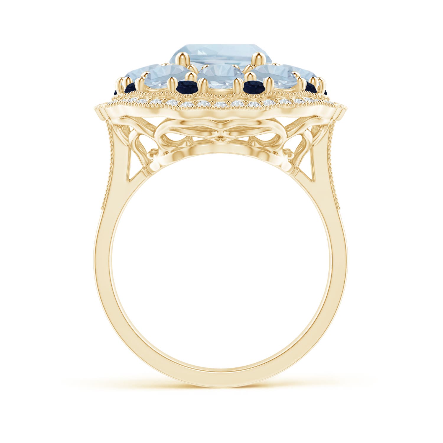 A - Aquamarine / 5.33 CT / 14 KT Yellow Gold