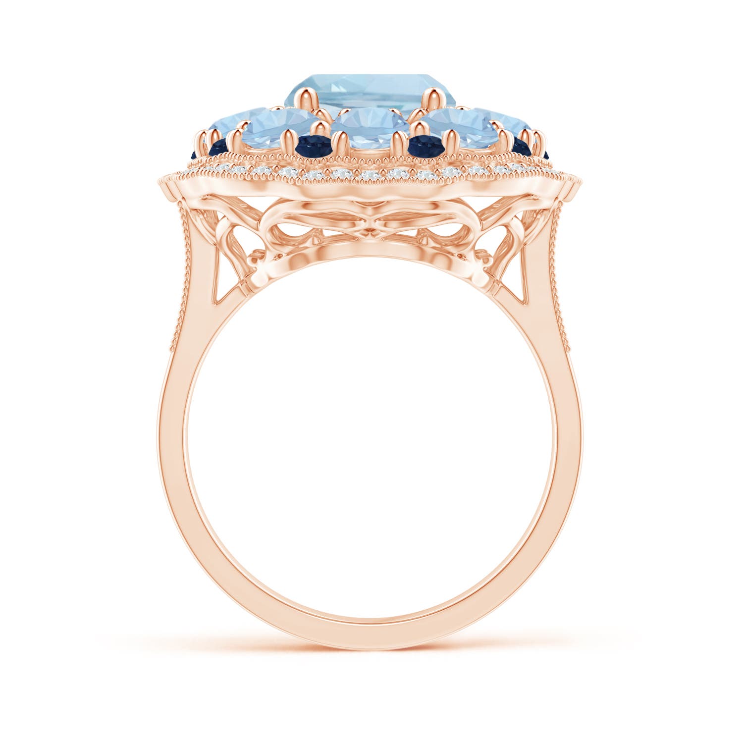 AA - Aquamarine / 5.33 CT / 14 KT Rose Gold