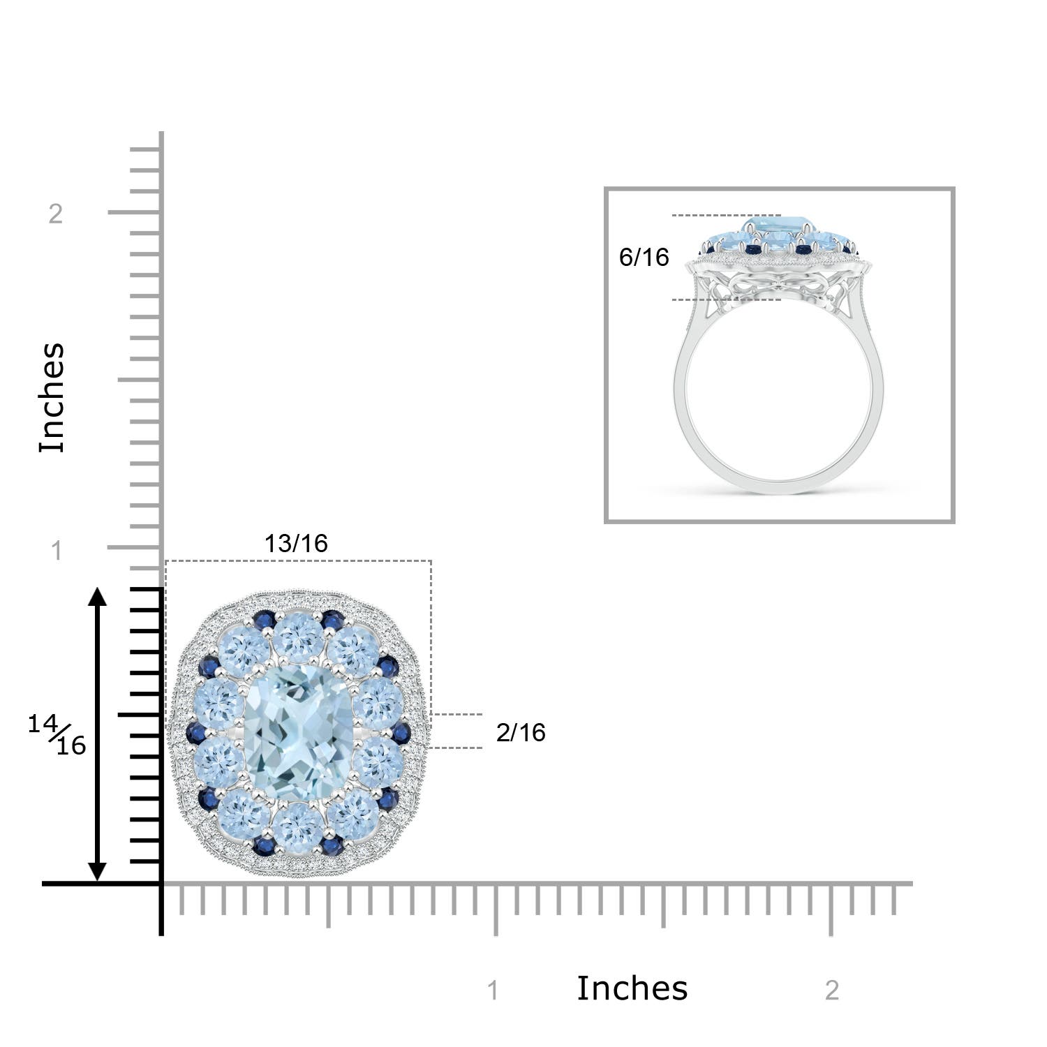 AA - Aquamarine / 5.33 CT / 14 KT White Gold