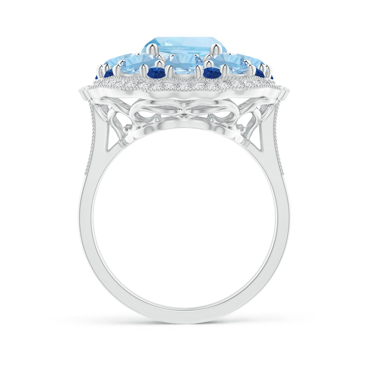 AAA - Aquamarine / 5.33 CT / 14 KT White Gold