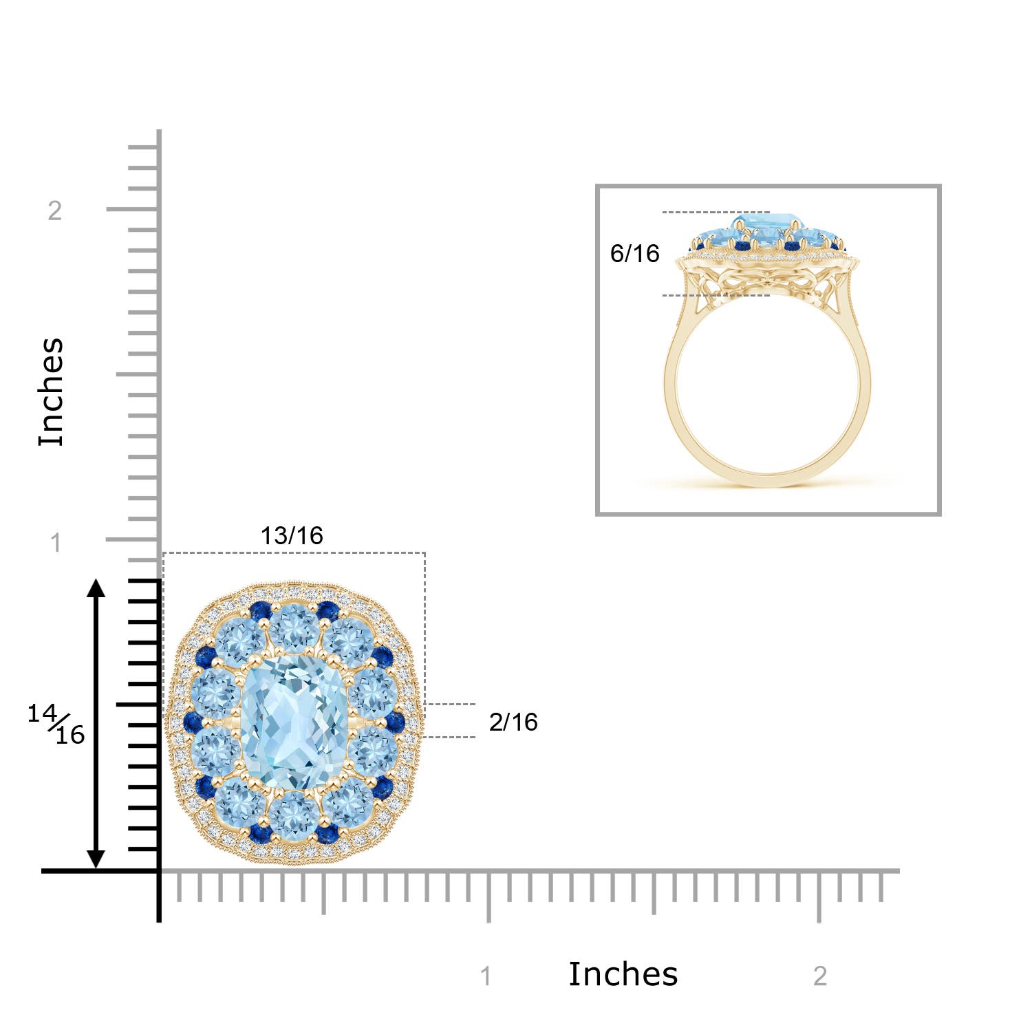 AAA - Aquamarine / 5.33 CT / 14 KT Yellow Gold