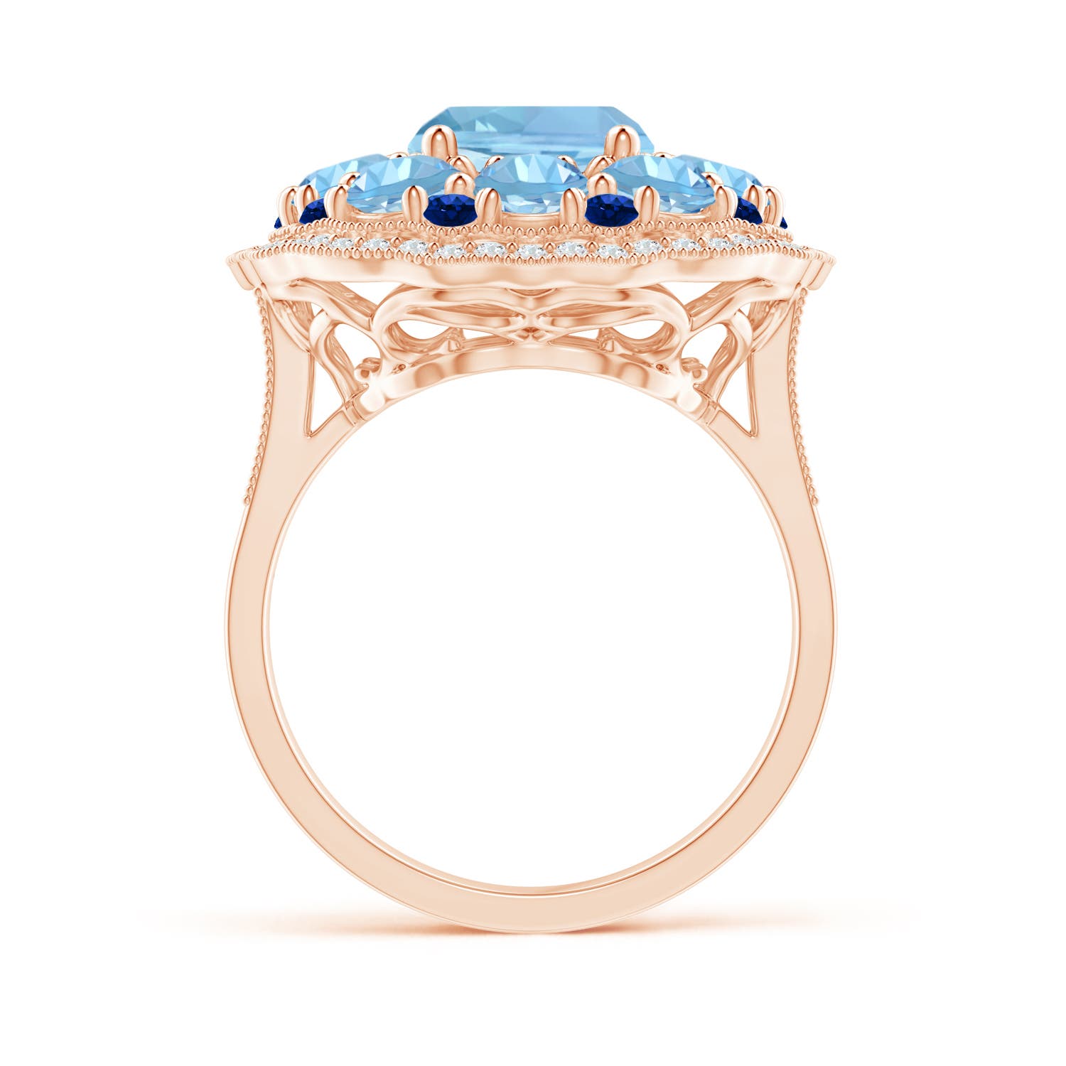 AAAA - Aquamarine / 5.33 CT / 14 KT Rose Gold