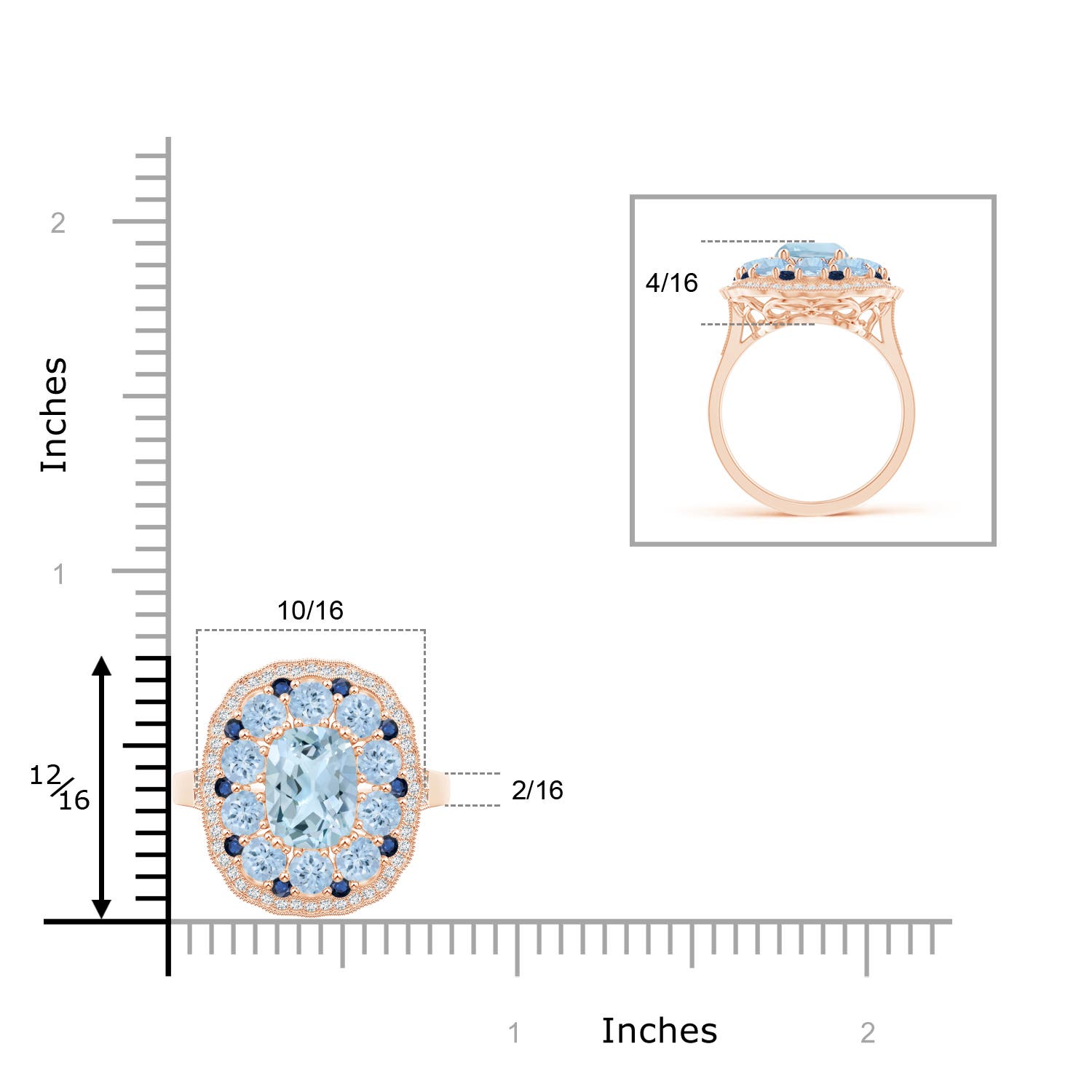 AA - Aquamarine / 2.6 CT / 14 KT Rose Gold