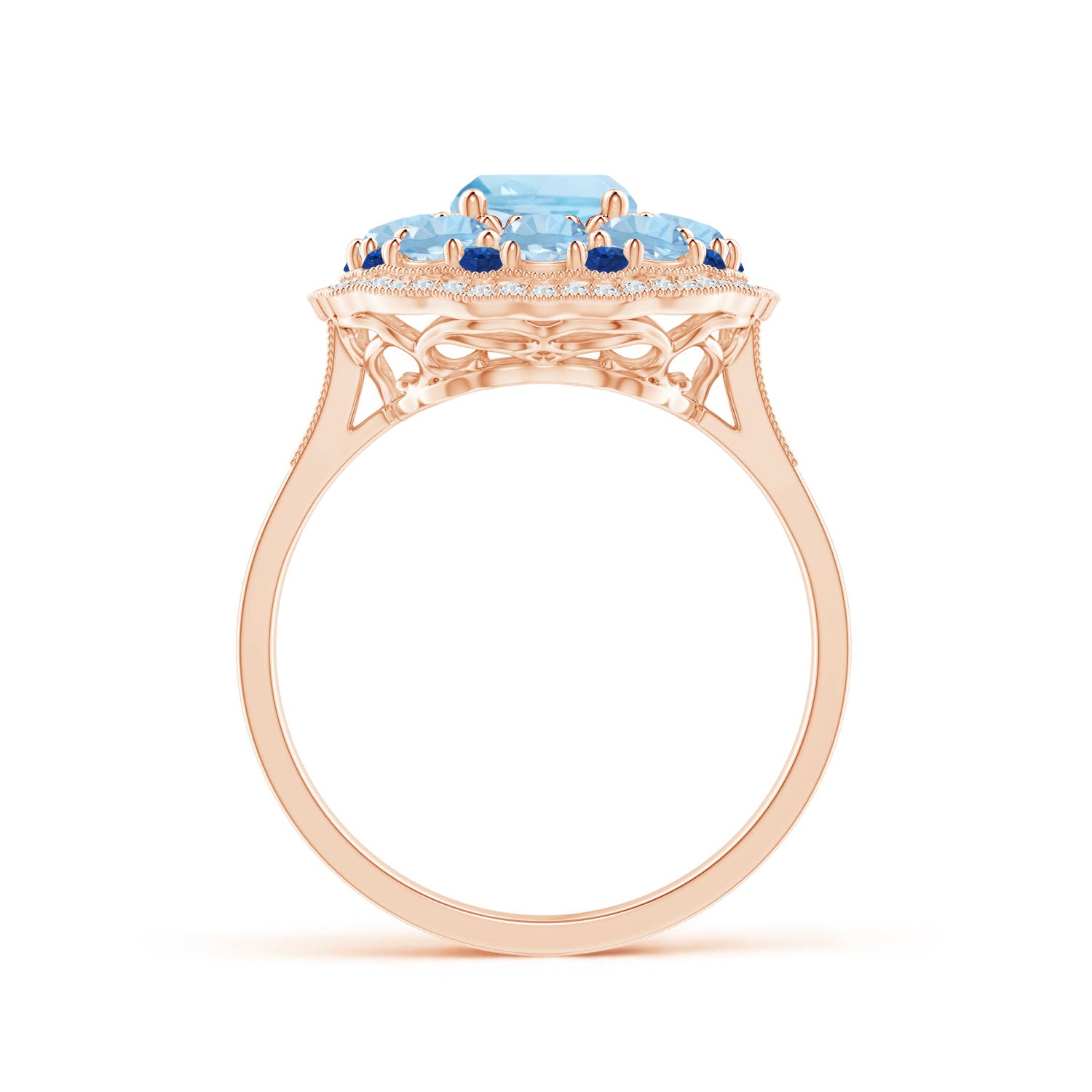 AAA - Aquamarine / 2.6 CT / 14 KT Rose Gold