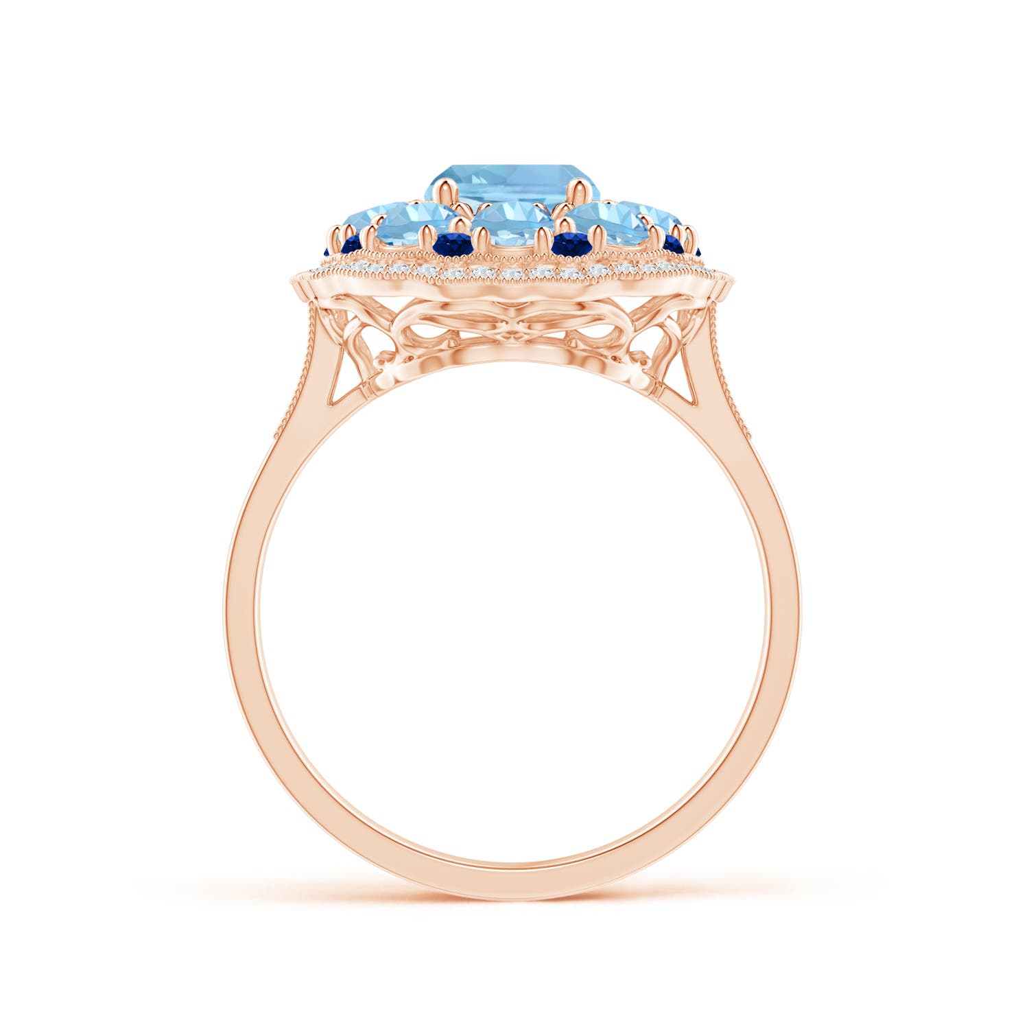 AAAA - Aquamarine / 2.6 CT / 14 KT Rose Gold