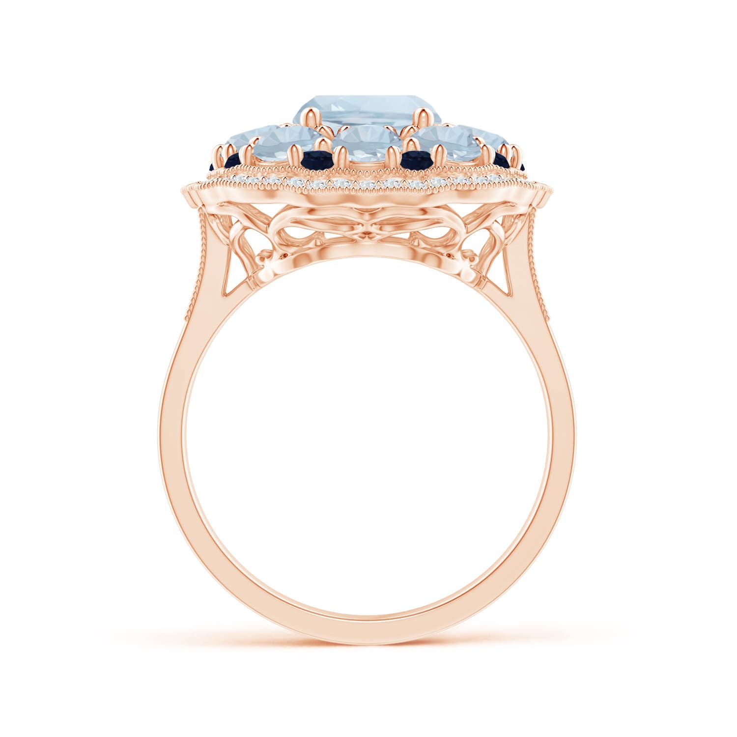 A - Aquamarine / 3.99 CT / 14 KT Rose Gold