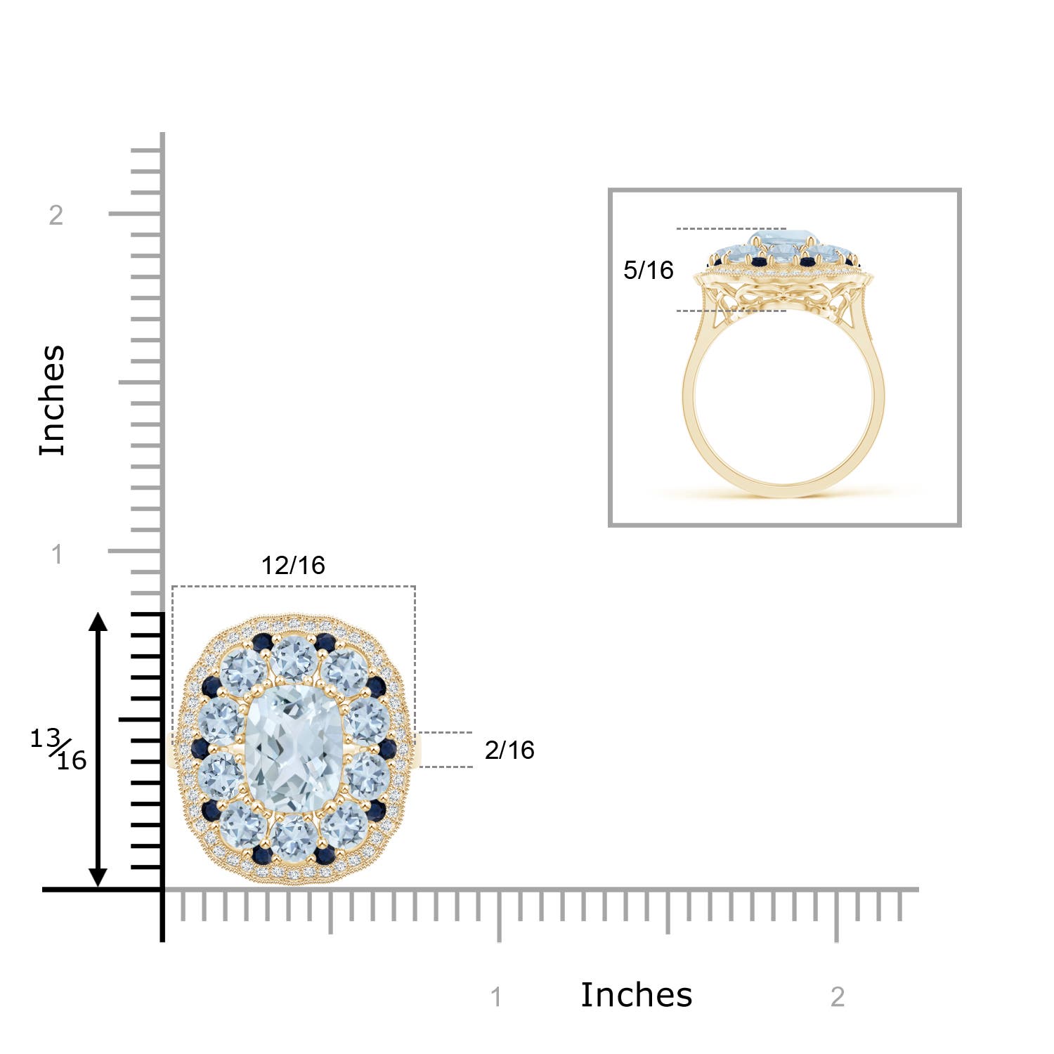 A - Aquamarine / 3.99 CT / 14 KT Yellow Gold