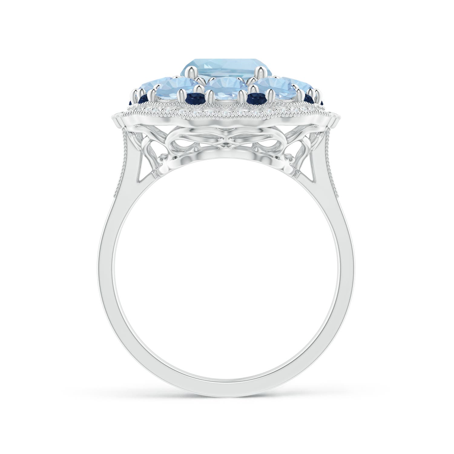 AA - Aquamarine / 3.99 CT / 14 KT White Gold