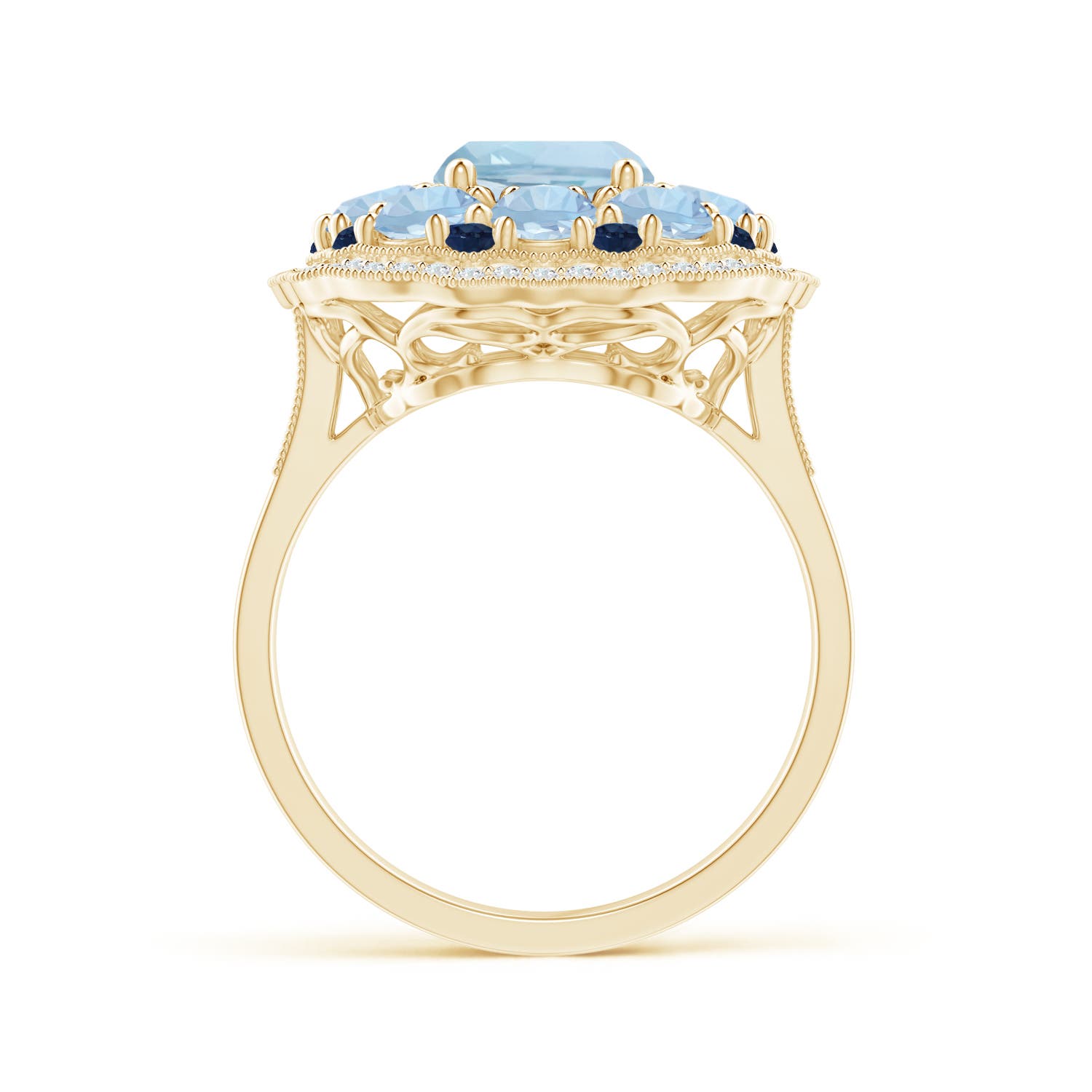 AA - Aquamarine / 3.99 CT / 14 KT Yellow Gold