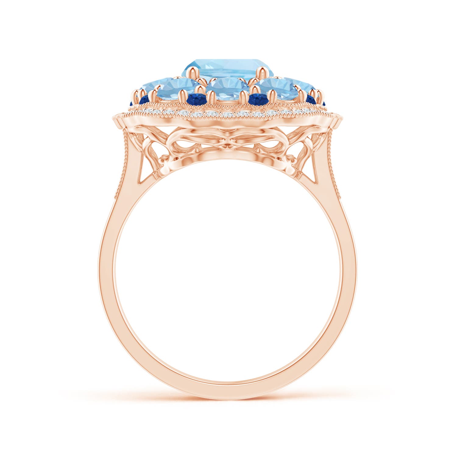 AAA - Aquamarine / 3.99 CT / 14 KT Rose Gold