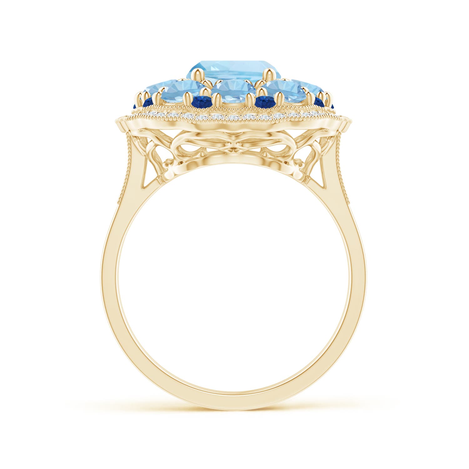 AAA - Aquamarine / 3.99 CT / 14 KT Yellow Gold