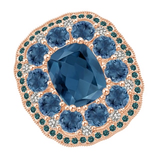Cushion Rectangular A London Blue Topaz