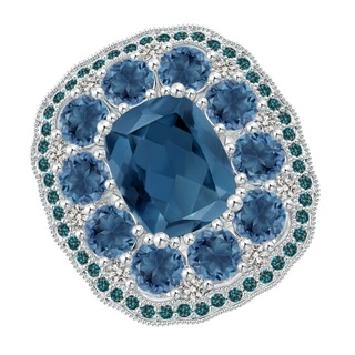 Cushion Rectangular A London Blue Topaz