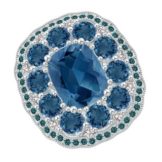 Cushion Rectangular AA London Blue Topaz