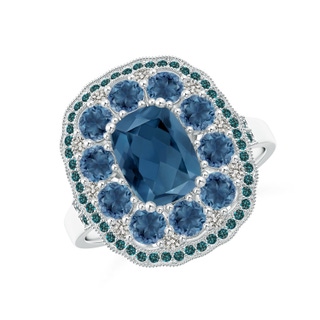 Cushion Rectangular A London Blue Topaz