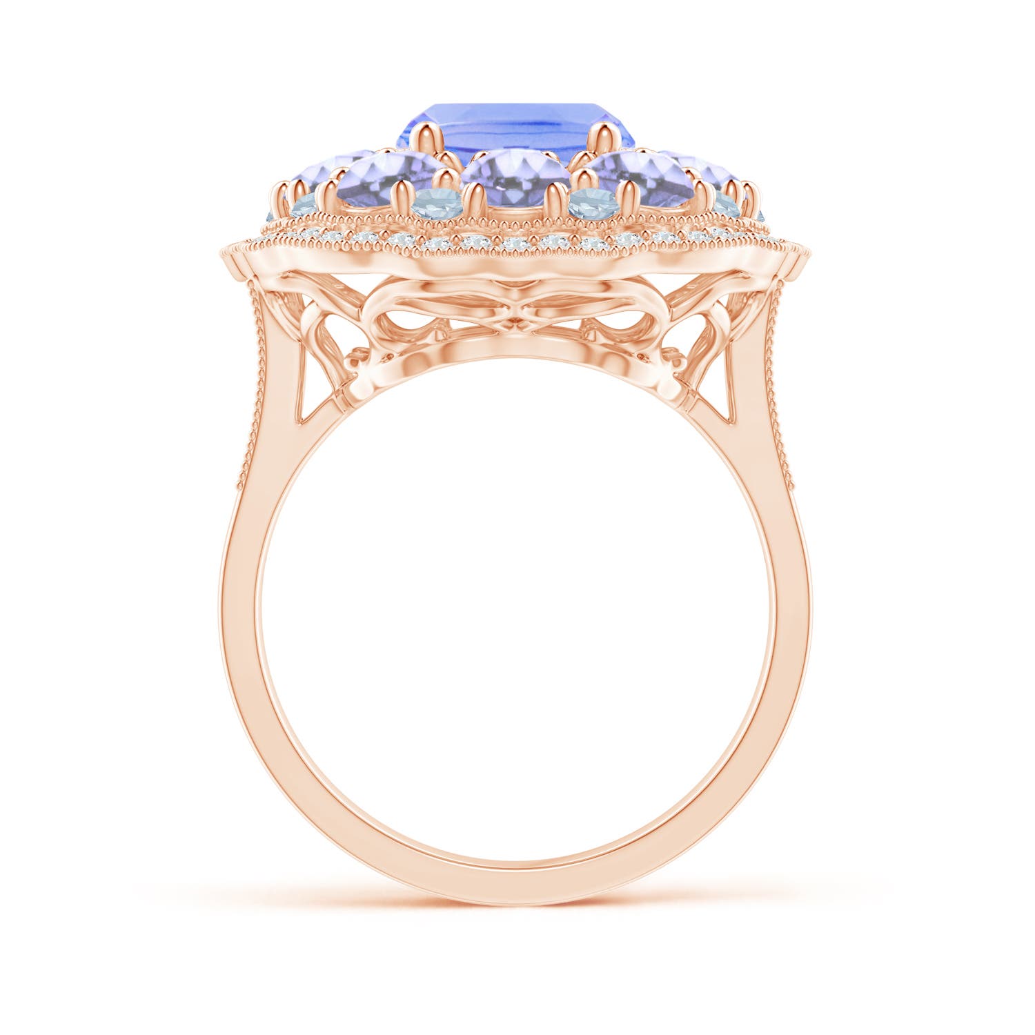 A - Tanzanite / 5.75 CT / 14 KT Rose Gold