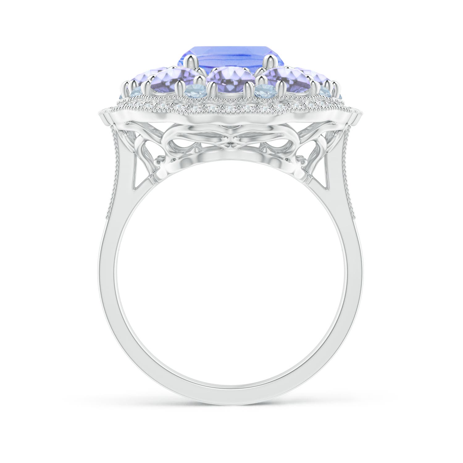 A - Tanzanite / 5.75 CT / 14 KT White Gold