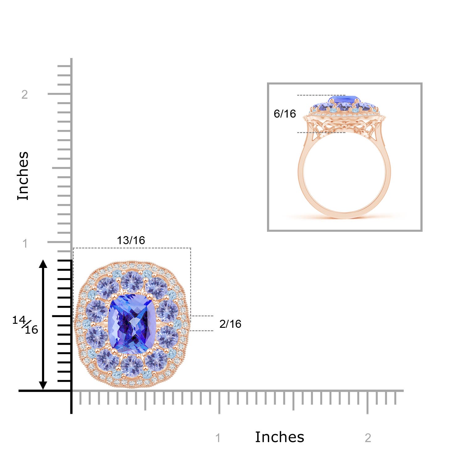 AA - Tanzanite / 5.75 CT / 14 KT Rose Gold