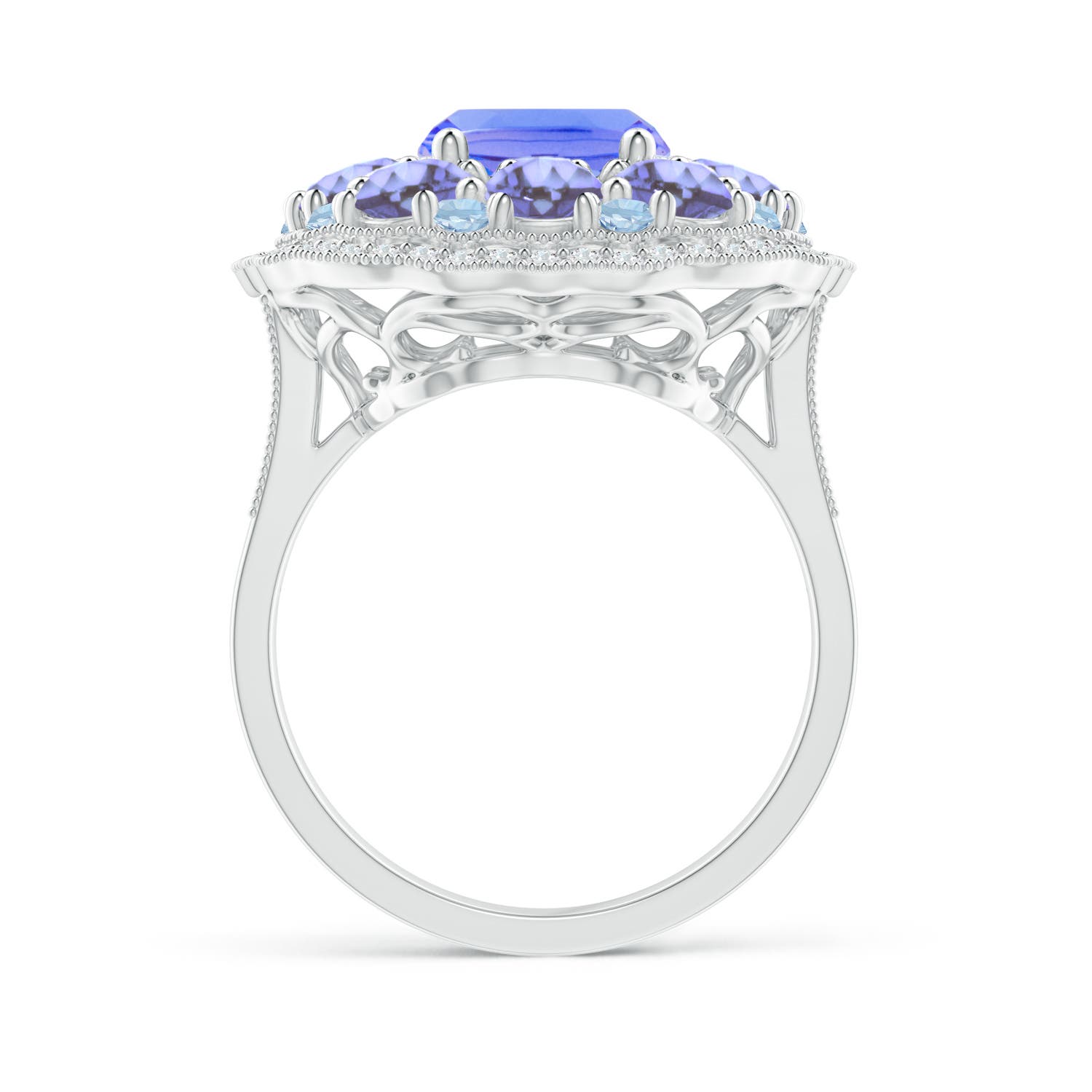 AA - Tanzanite / 5.75 CT / 14 KT White Gold