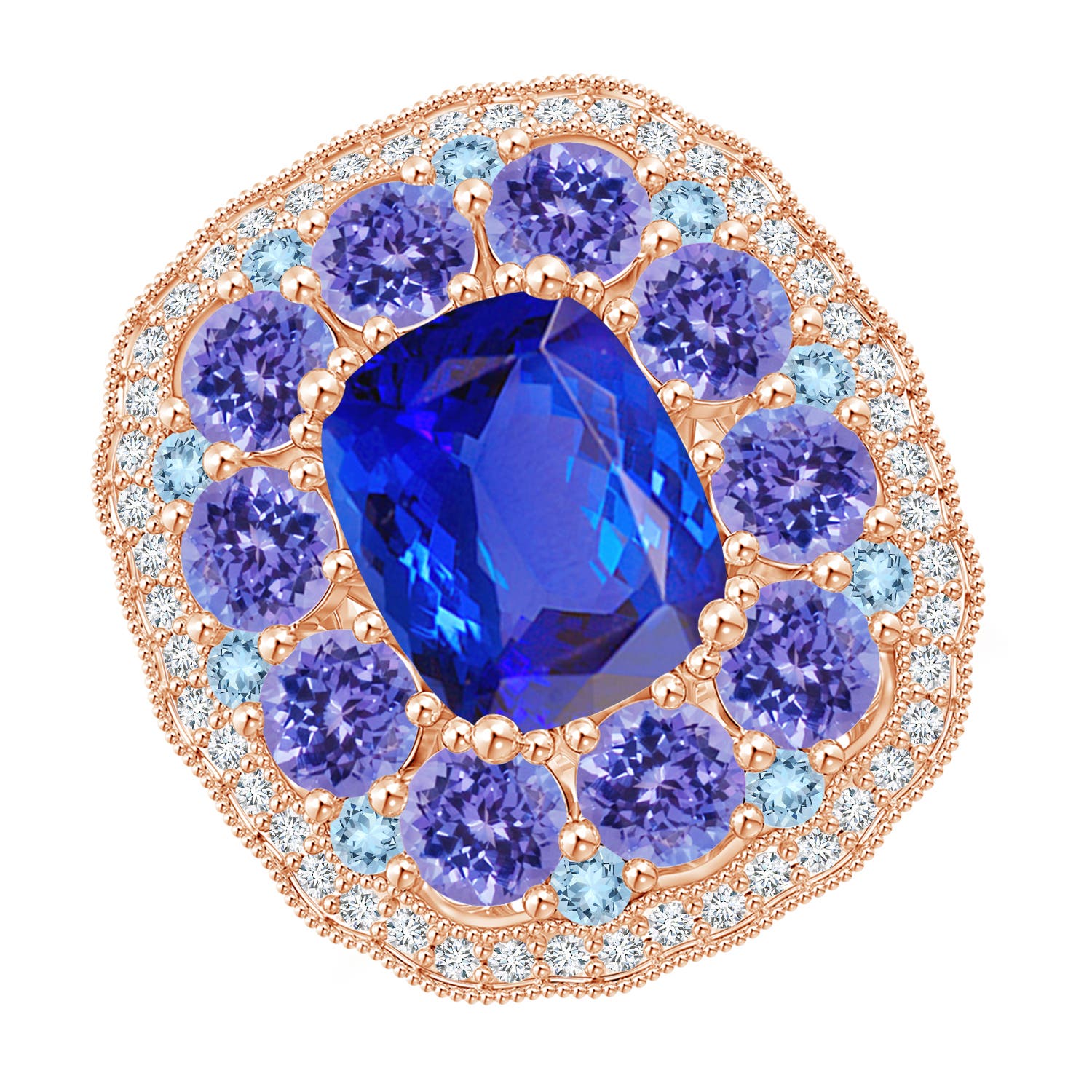 AAA - Tanzanite / 5.75 CT / 14 KT Rose Gold