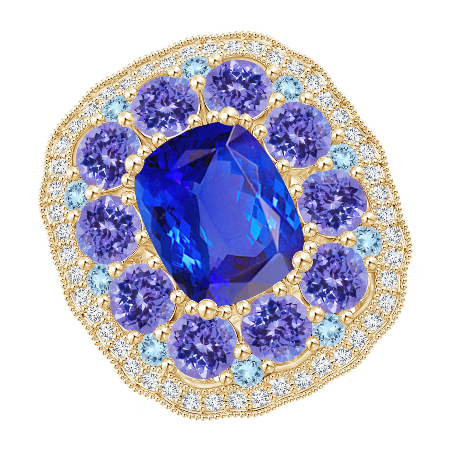 AAA - Tanzanite / 5.75 CT / 14 KT Yellow Gold