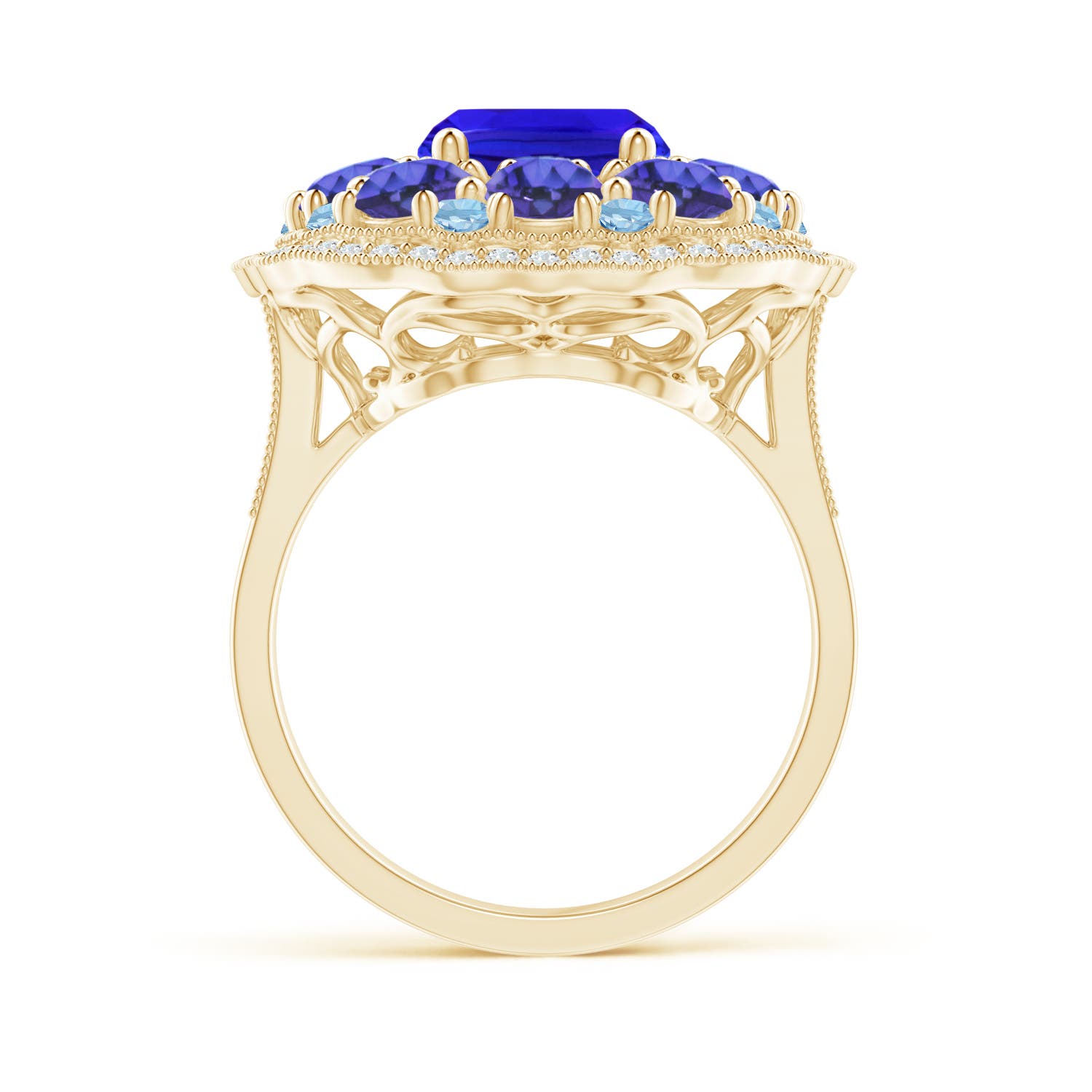 AAA - Tanzanite / 5.75 CT / 14 KT Yellow Gold