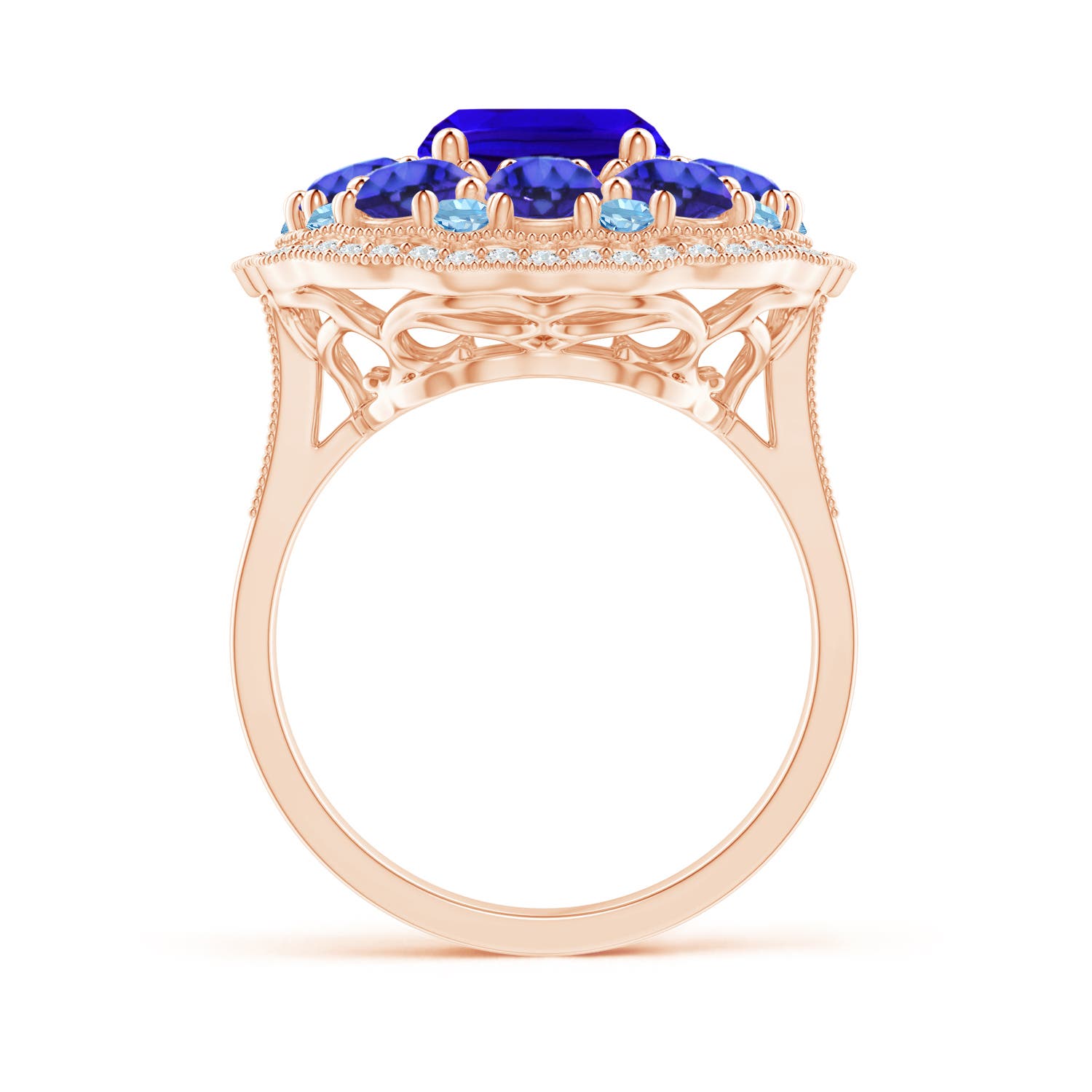 AAAA - Tanzanite / 5.75 CT / 14 KT Rose Gold