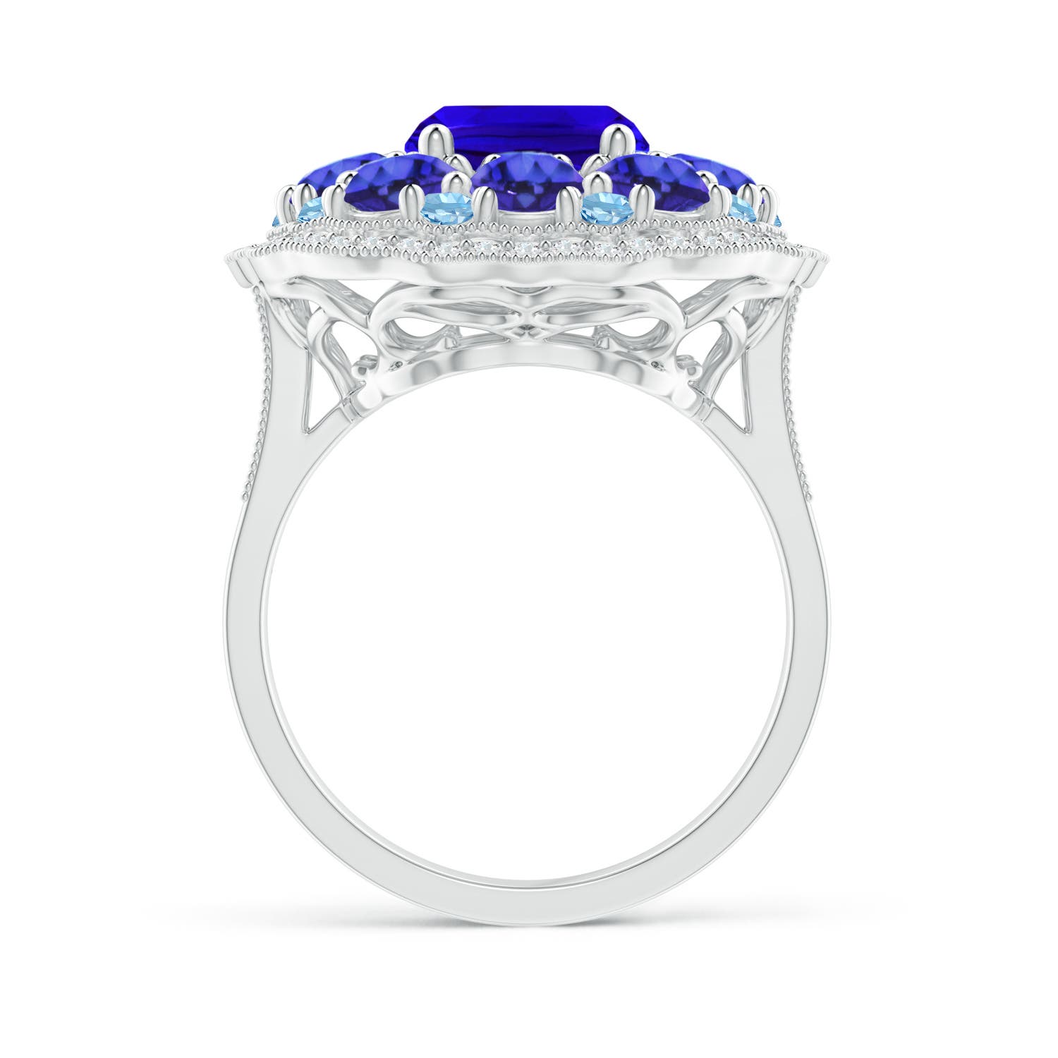 AAAA - Tanzanite / 5.75 CT / 14 KT White Gold