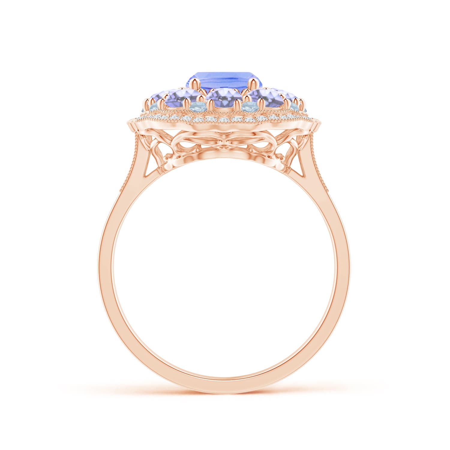 A - Tanzanite / 2.95 CT / 14 KT Rose Gold