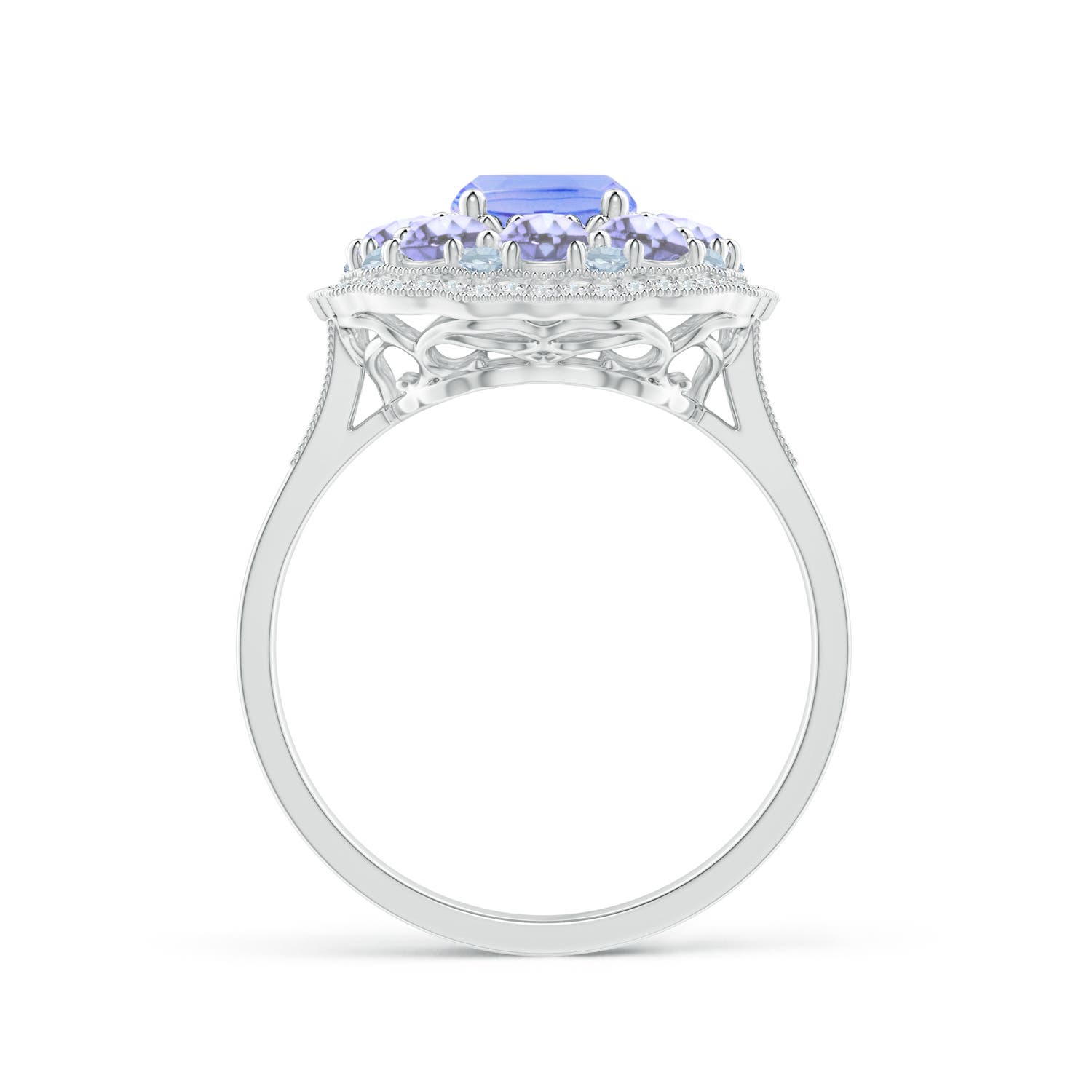 A - Tanzanite / 2.95 CT / 14 KT White Gold