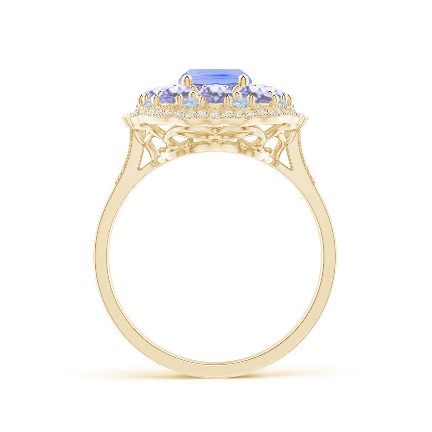 A - Tanzanite / 2.95 CT / 14 KT Yellow Gold