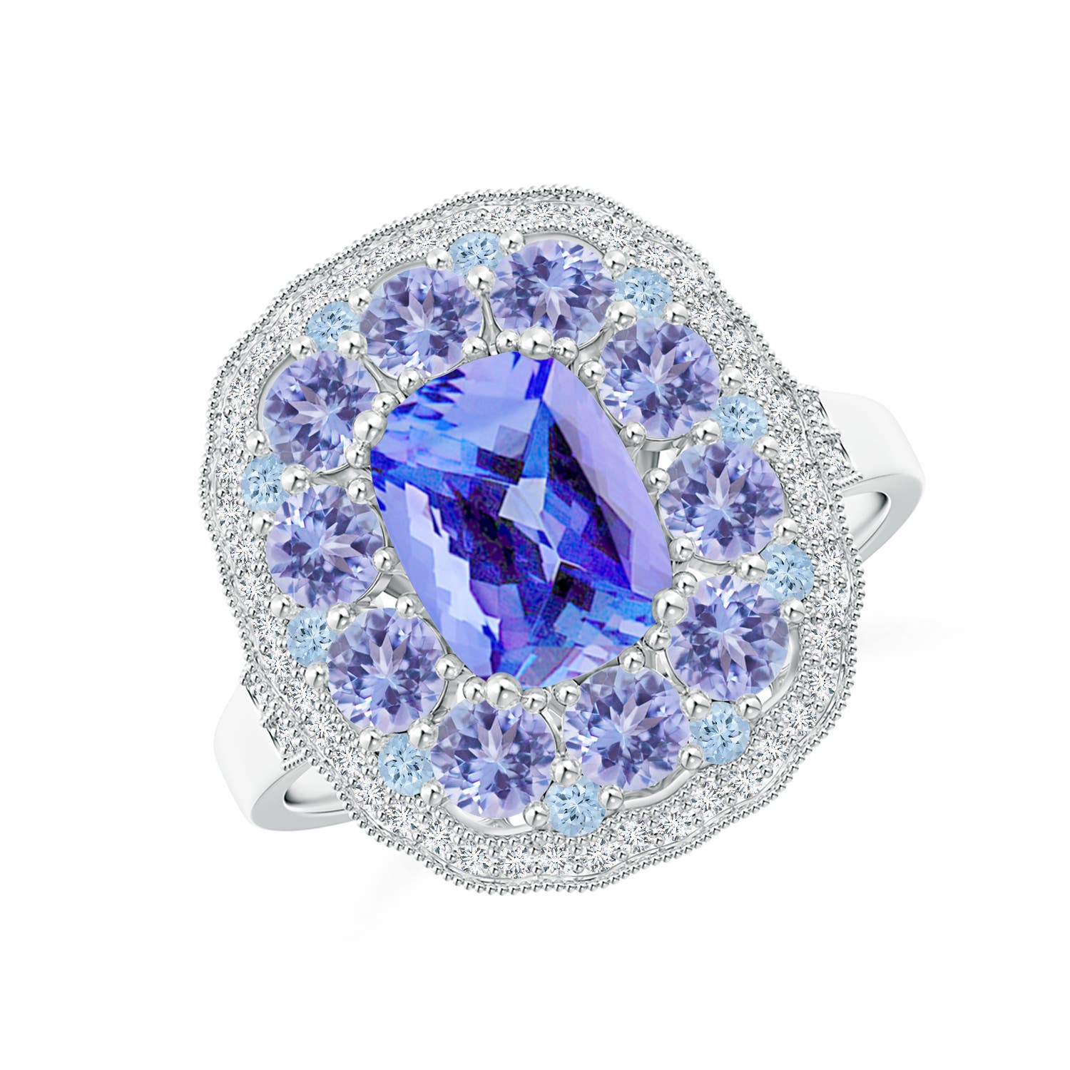 AA - Tanzanite / 2.95 CT / 14 KT White Gold