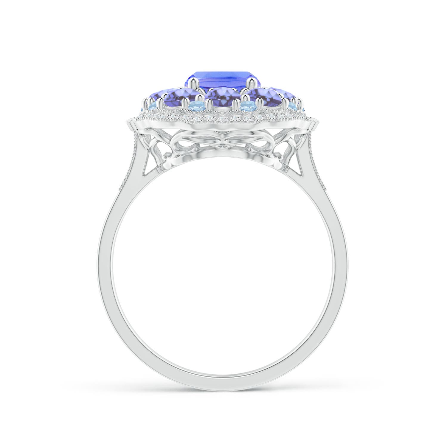 AA - Tanzanite / 2.95 CT / 14 KT White Gold