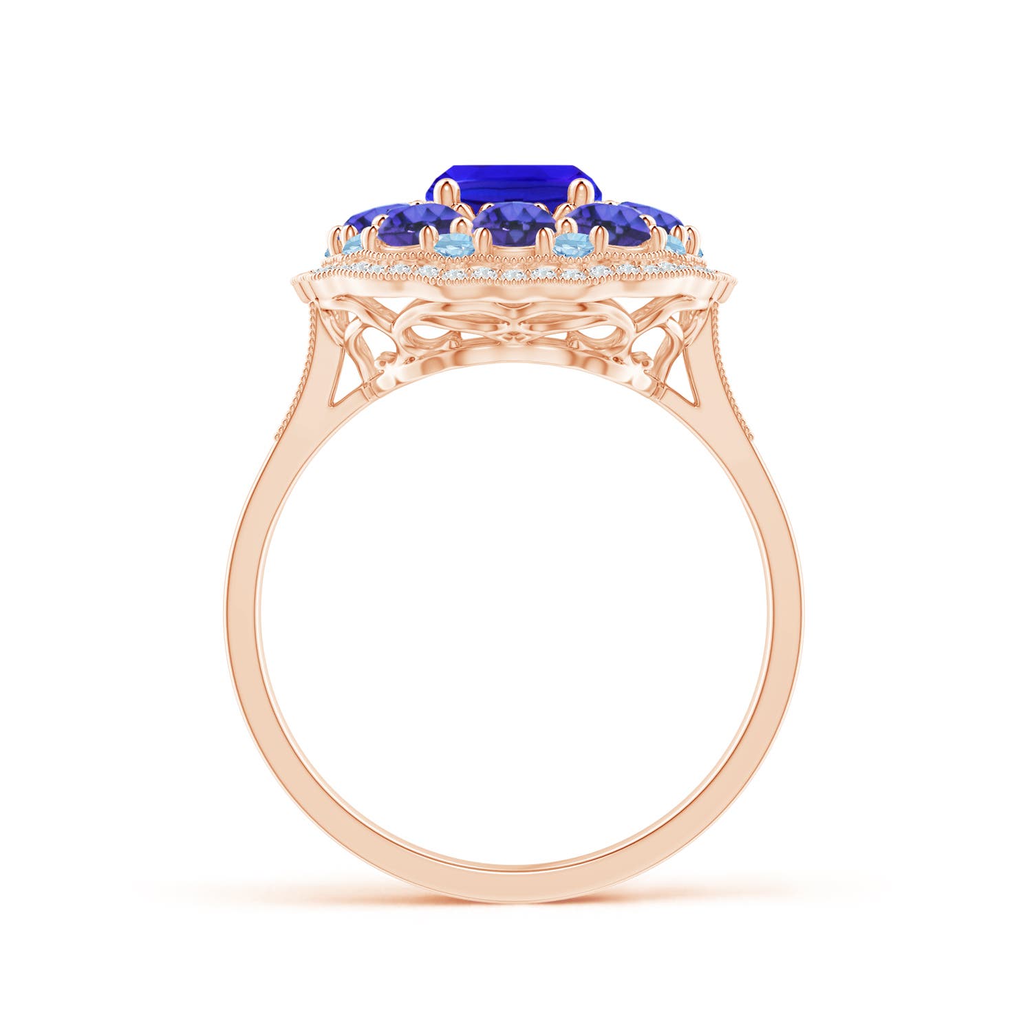 AAA - Tanzanite / 2.95 CT / 14 KT Rose Gold