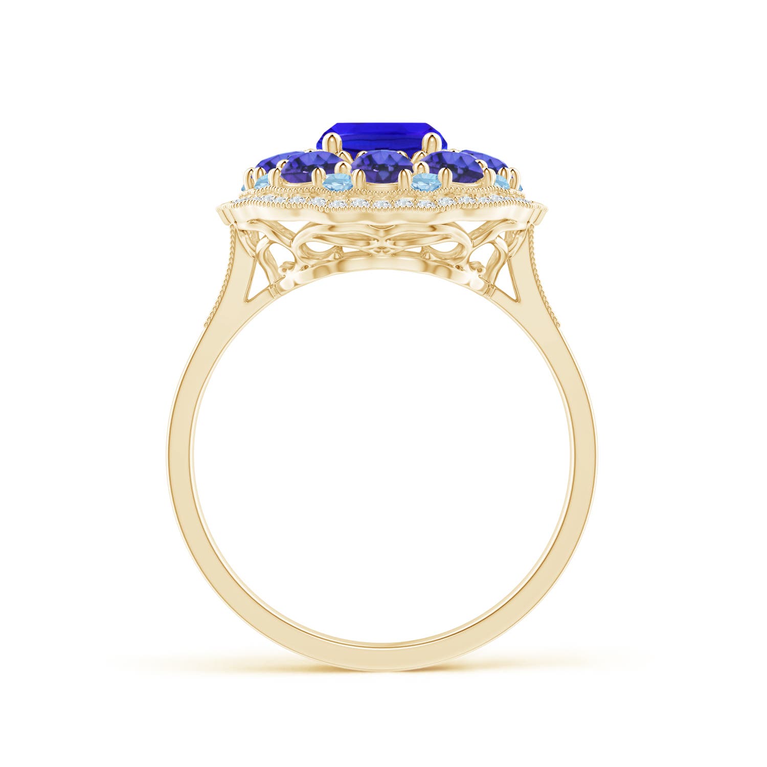 AAA - Tanzanite / 2.95 CT / 14 KT Yellow Gold