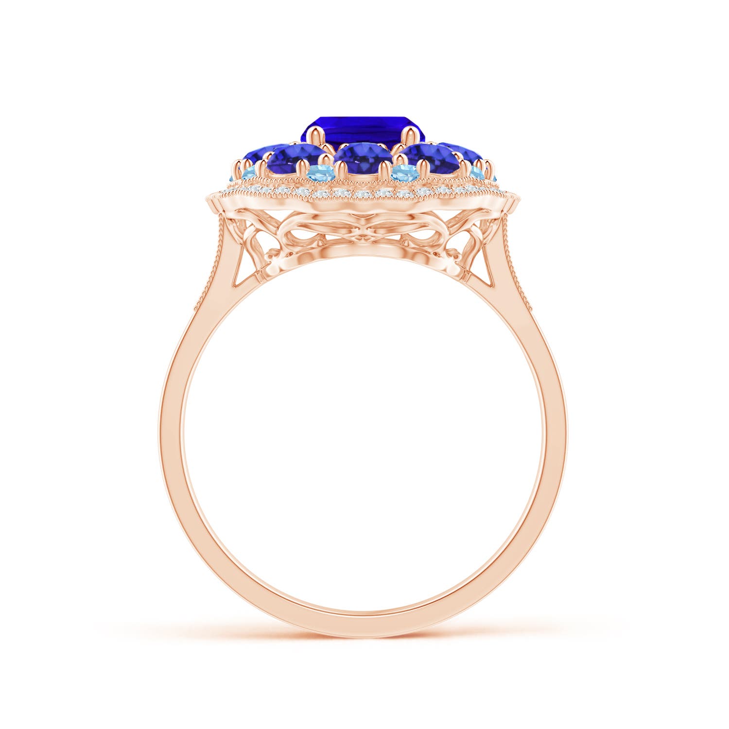 AAAA - Tanzanite / 2.95 CT / 14 KT Rose Gold