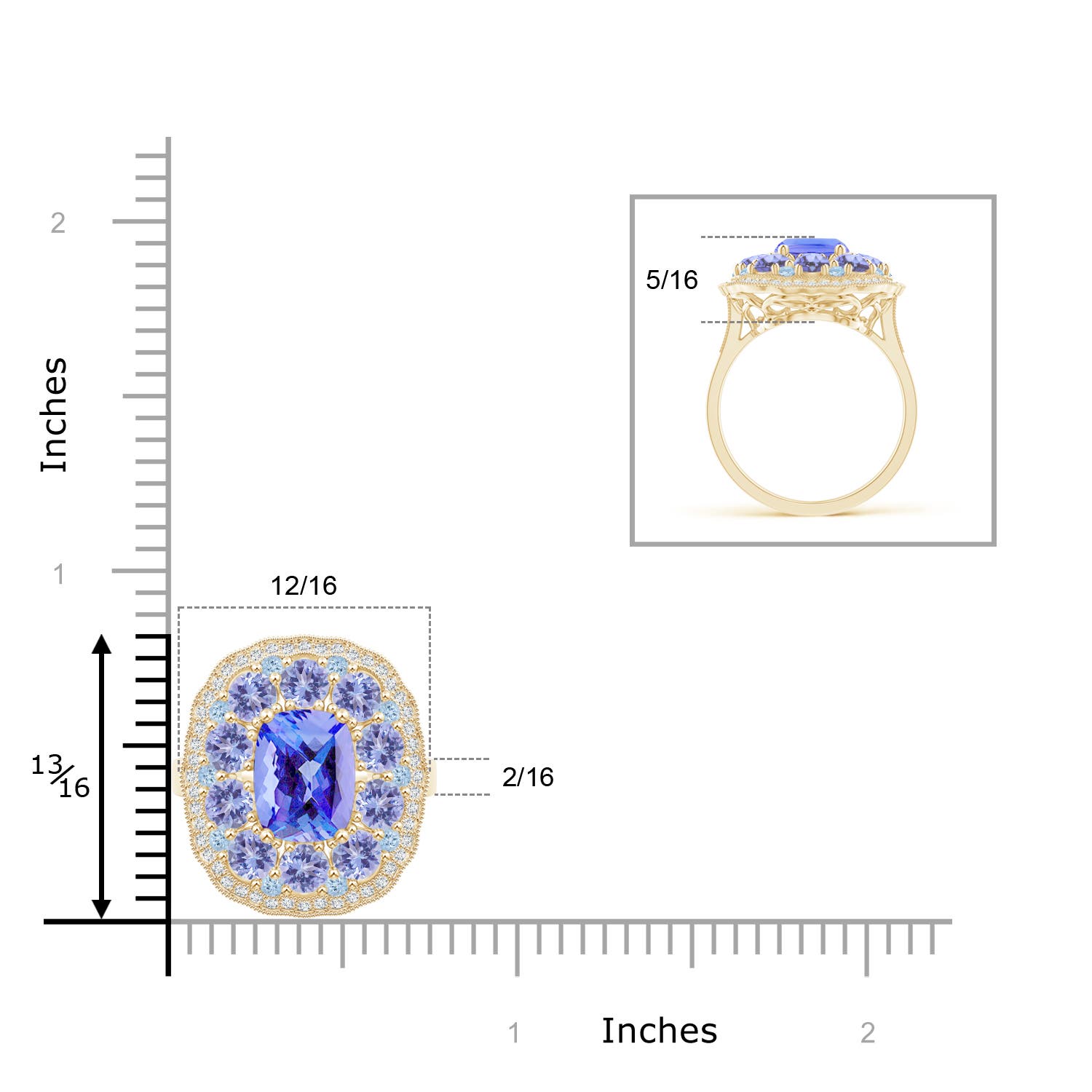 AA - Tanzanite / 4.77 CT / 14 KT Yellow Gold